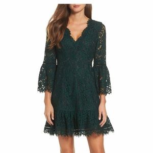 Eliza J Bell Sleeve Lace Cocktail Dress